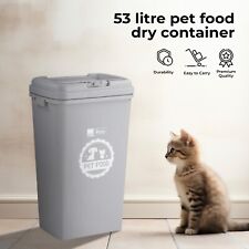 53 Litre Pet Food Dry Container Animal Cat Dog Storage Bin Box Scoop Basket