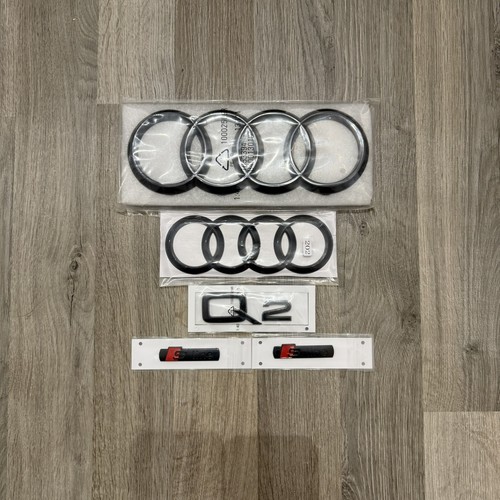 Audi gloss black badge set - black,