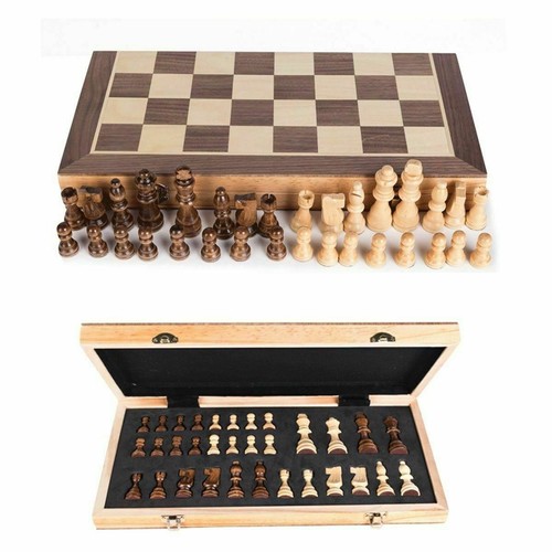 Large chess wooden - wooden, folding