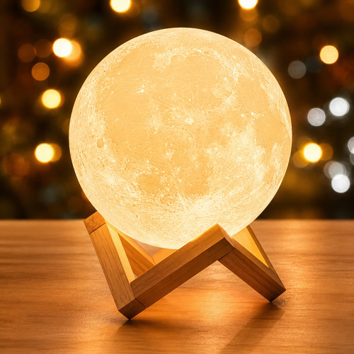Modern led table lamp moon - table,