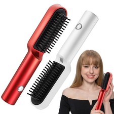 USB Portable Hot Air Comb Rechargable Professional Hair Dryer Brush 2 In1 Mini H