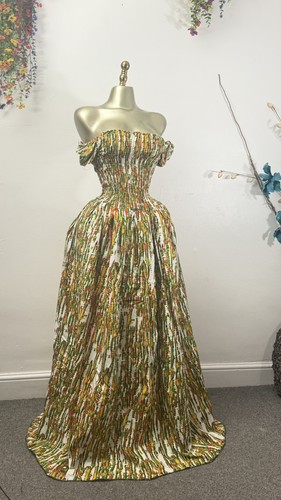 Off smocked maxi dress - smocked, ankara
