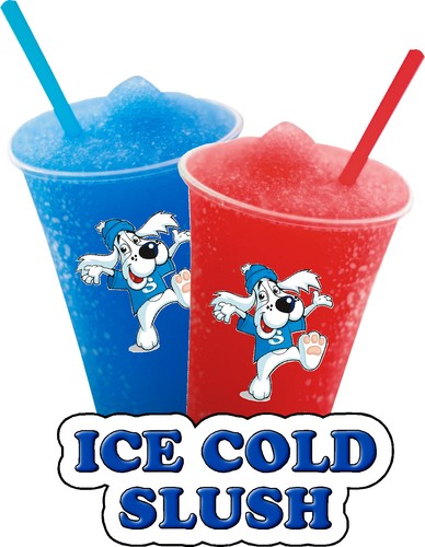 Ice cold slush cup sticker - ice,