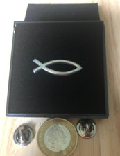 CHRISTIAN FISH PIN BADGE REAL