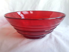 Stunning Whitefriars Geoffrey Baxter ruby red art glass bowl, Mid century modern
