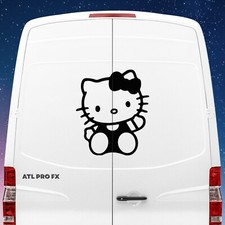 2 x Hello Kitty Vinyl Decal Sticker Transfer | Car Caravan Van Home