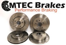 FIAT PUNTO GT 1.4 GT Turbo Drilled Grooved BRAKE DISCS Front Rear