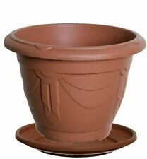 PLASTIC VENETIAN ROUND PLANT FLOWER POT POTS PLANTER GROW CONTAINER WATER GARDEN