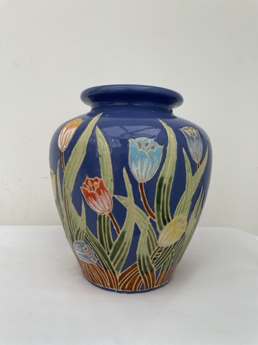 Vintage studio pottery vase - pottery,