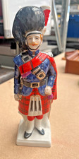 Vintage Scottish Highland Soldier Figurine - Hand Painted Porcelain