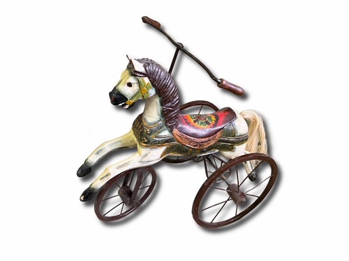 Antique wooden toy horse - toy,