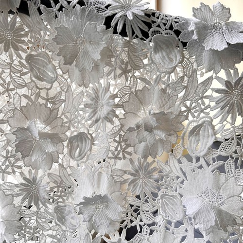 White guipure lace fabric with - lace,