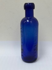 59256 Old Vintage Antique Glass Bottle Mineral Codd Blue Hamilton Newcastle McKi