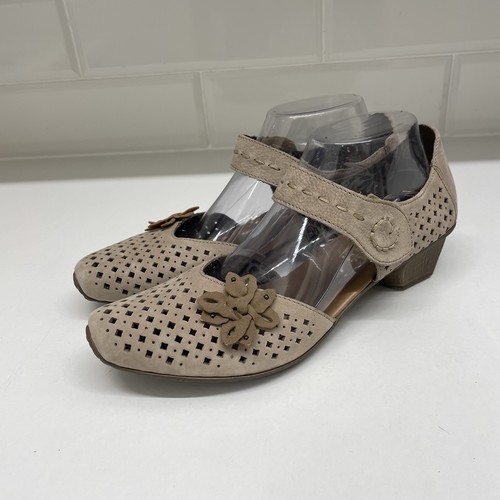 Rieker beige nubuck leather - rieker,