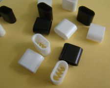 10 or 50pk black or white flat 10mm wristband stopper clip clasp NO SEW festival