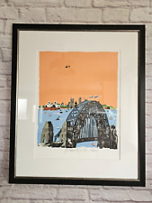 Sydney Harbour by Paul Hogarth lithograph signed not numbered / large size