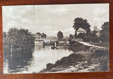 vtg postcard punting abingdon
