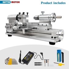 Homeuse DIY Mini Lathe Metal Machine Desktop With K01-50 Chuck 30W DC 24V Motor