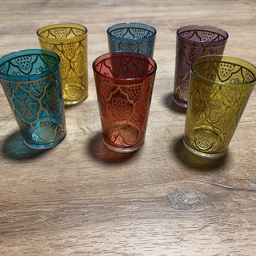 Moroccan tea glasses set - glasses,