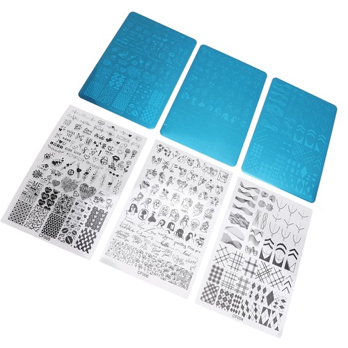 Set nail art stamping plates - art,