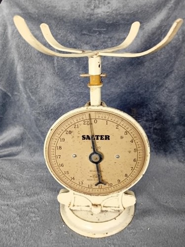 Antique salter baby - baby, weighing