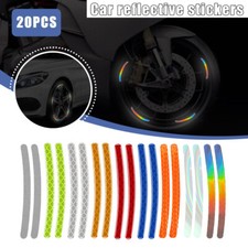 20Pcs Reflective Car Motor Wheel Hub Rim Stripe Tape Decal Stickers Accessories