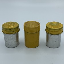 3 x Vintage Yellow Screw Top