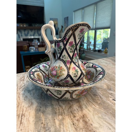 Limoges china pitcher - pitcher, and
