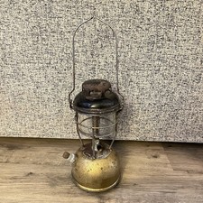 Vintage Brass Tilley Lamp Storm Light, with Bullfinch Glass, Enamel Top