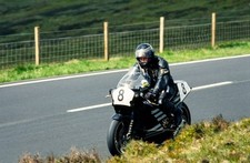Steve Cull JPS Norton 588 rides with his visor up Old Photo