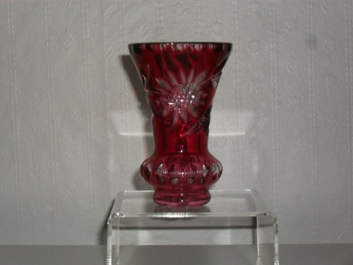 Ruby red cut clear lead - ruby,