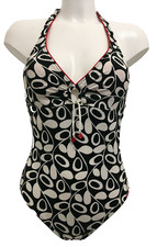 Maryan Mehlhorn Black Swimsuit UK 10 for B cups Halterneck Padded Bathing Suit