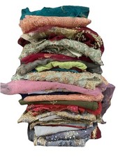 Offcuts Beaded Embellished Scraps Mixed Colours Crafts Sewing Fabric 98g SALE