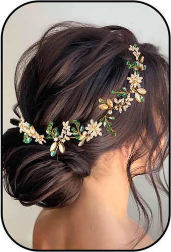 Crystal bridal hair vine - crystal,