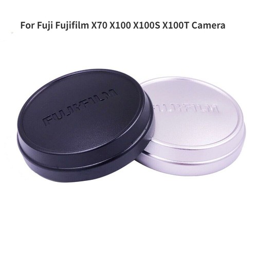 Metal push front lens cap - up,