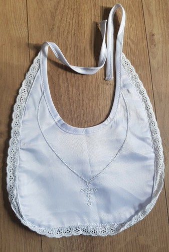 Newborn baby bibs white - , satin