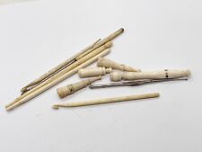VINTAGE / ANTIQUE OLD CROCHET HOOKS JOB LOT BUNDLE & PART A NEEDLE CASE
