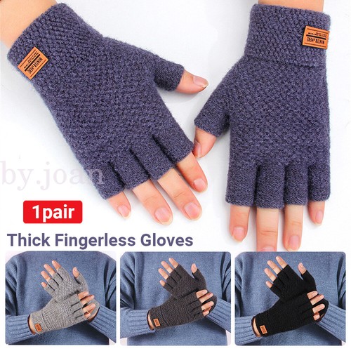 Thermal fingerless gloves - fingerless, mens