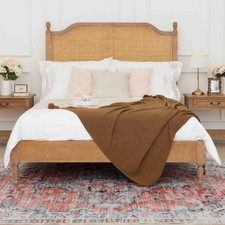 Loire French Rattan Bed | Rattan Headboard | Low Footboard 5' or 6' NEW