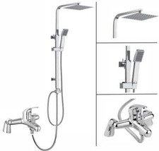 Shower Kit Twin Head Chrome