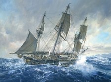 GEOFF HUNT "Blue at the Mizzen" - Signed Ltd Edition on Canvas Patrick O'Brian