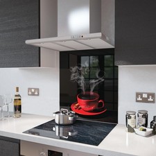 Glass Splashbacks Red Coffee