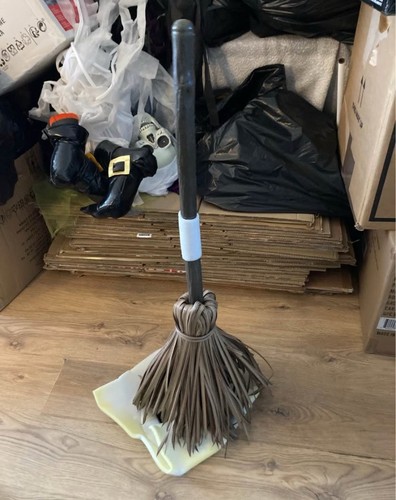 Halloween animated witch broom - halloween,