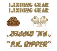 SE Racing PK ripper decal Set Gold with Brown Shadow  - Old school BMX