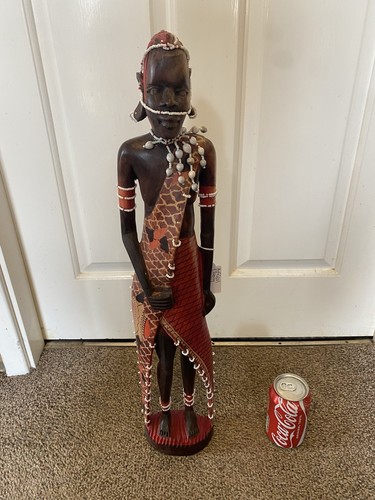 2ft african art wooden female - african,