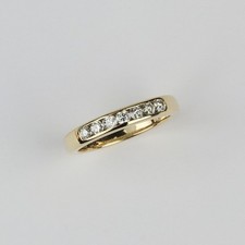 Stunning 14k Yellow Gold, 0.50 Carat Diamond Women's Band Ring Size 8