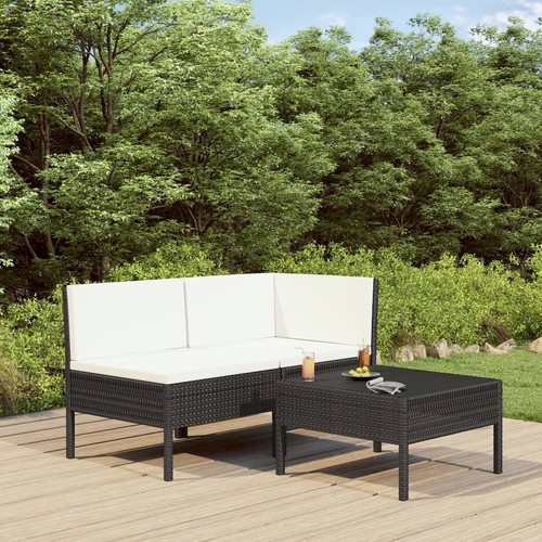 Garden furniture set black - garden,