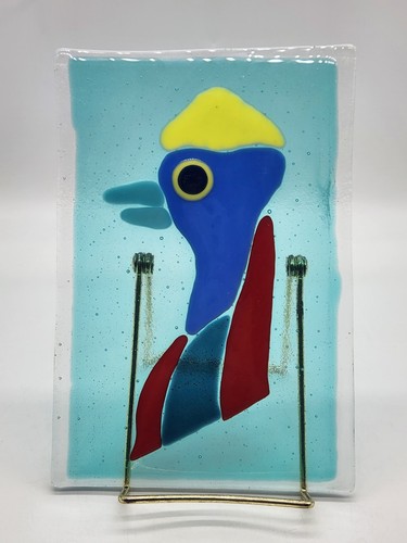 Fused art glass panel - art,