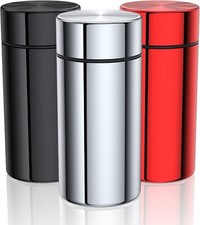 Portable Aluminum Storage Jar 3-Pack,Airtight Smell Proof Black+Silver+Red