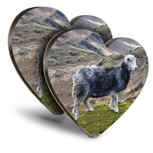 Heart mdf coasters - 2x,